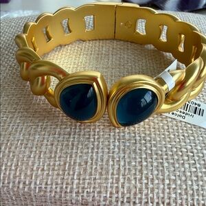 Elegant Gold and Blue Women's Bracelet